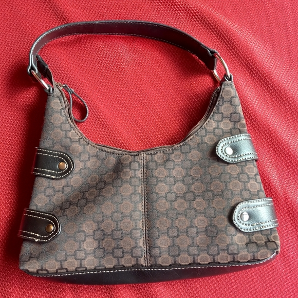 Chocolate brown and black Nine West shoulder bag - Picture 4 of 4